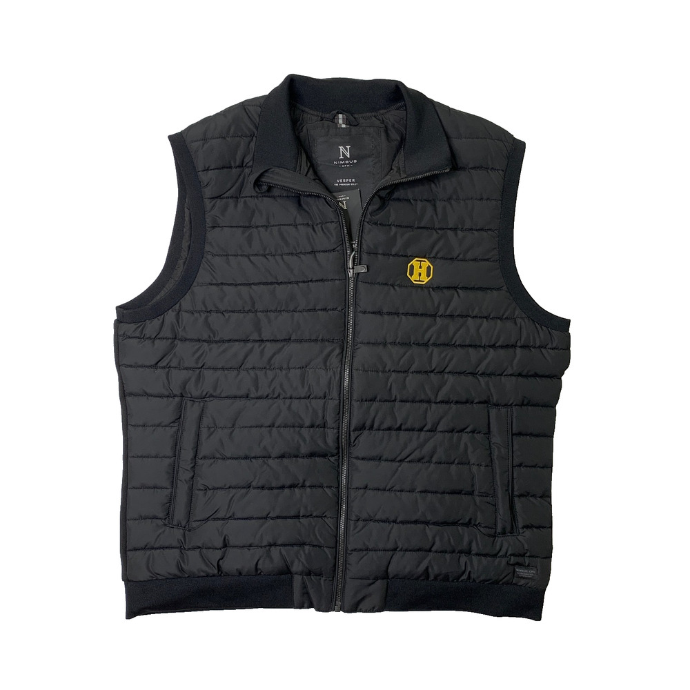 Nimbus Vest Men 2XL Black Hydrema Vesper Premium Gilet Full Zip Lightweight LOGO